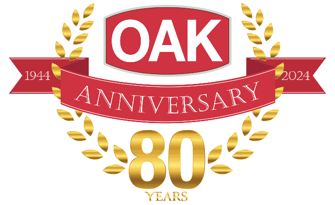 Burr OAK Tool Inc. 80th Anniversary Logo